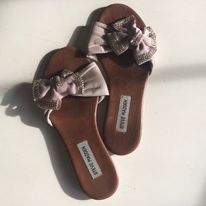 Steve Madden leather bow flats NWOT